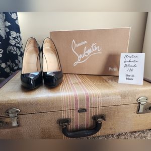 Louboutin patent leather platform pumps